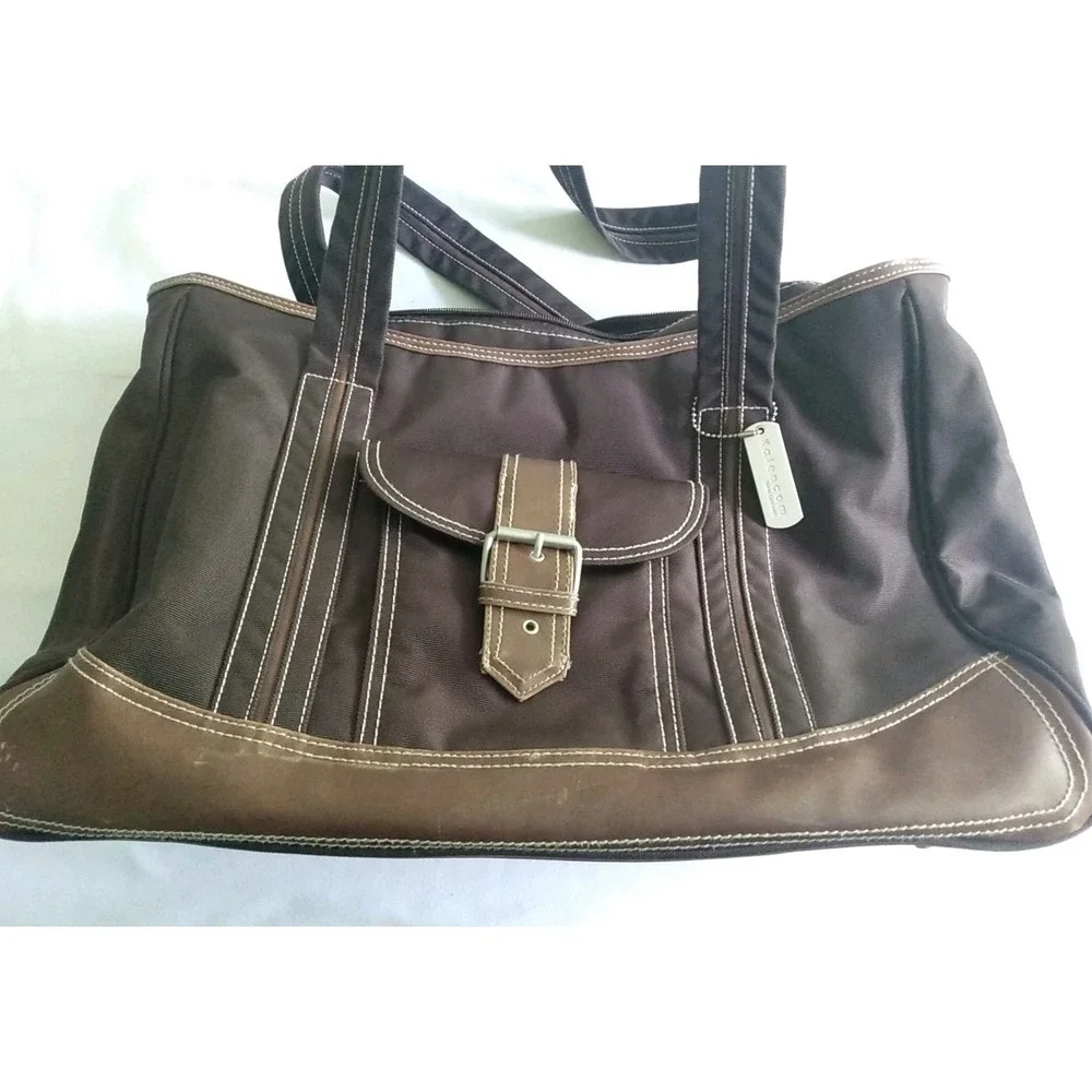 Kalencom Brown Diaper Bag Week-ender KD Design With Leather